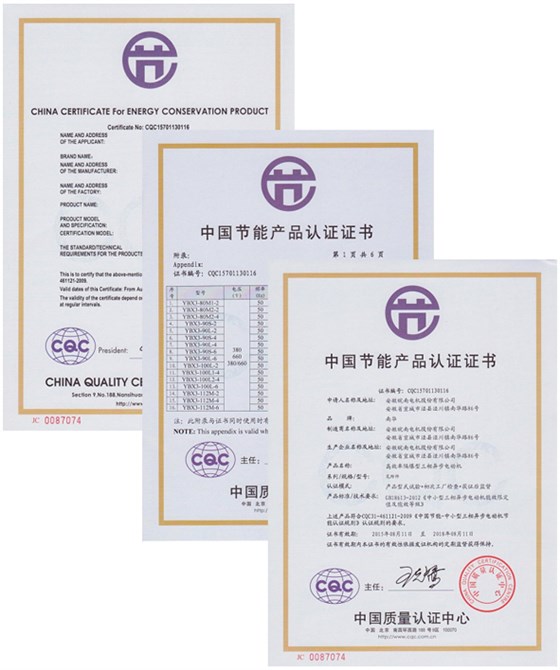YBX3電機獲得中國節能產(chǎn)品證書(shū).jpg